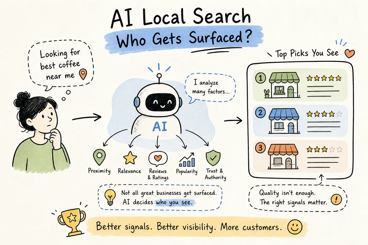 AI local search recommendations