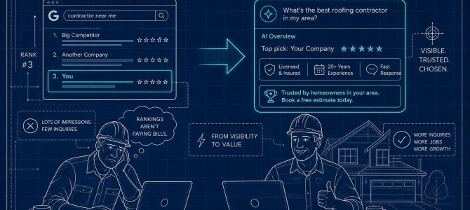 Contractor SEO vs AEO: Why Google Rankings Aren’t Enough