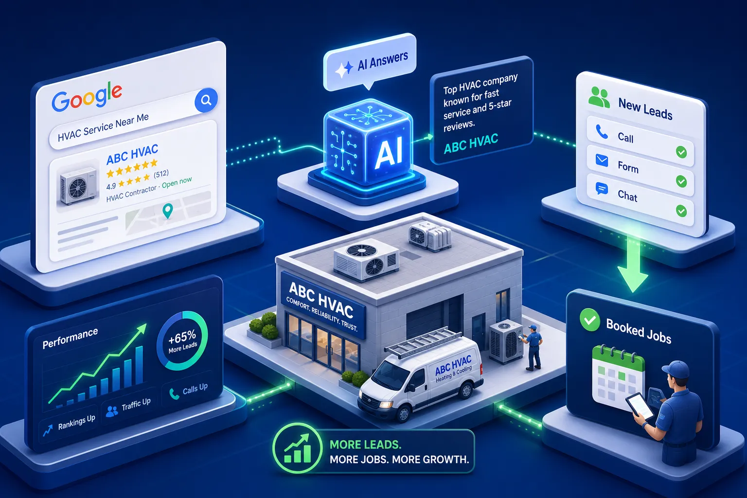 HVAC leads from Google and AI search