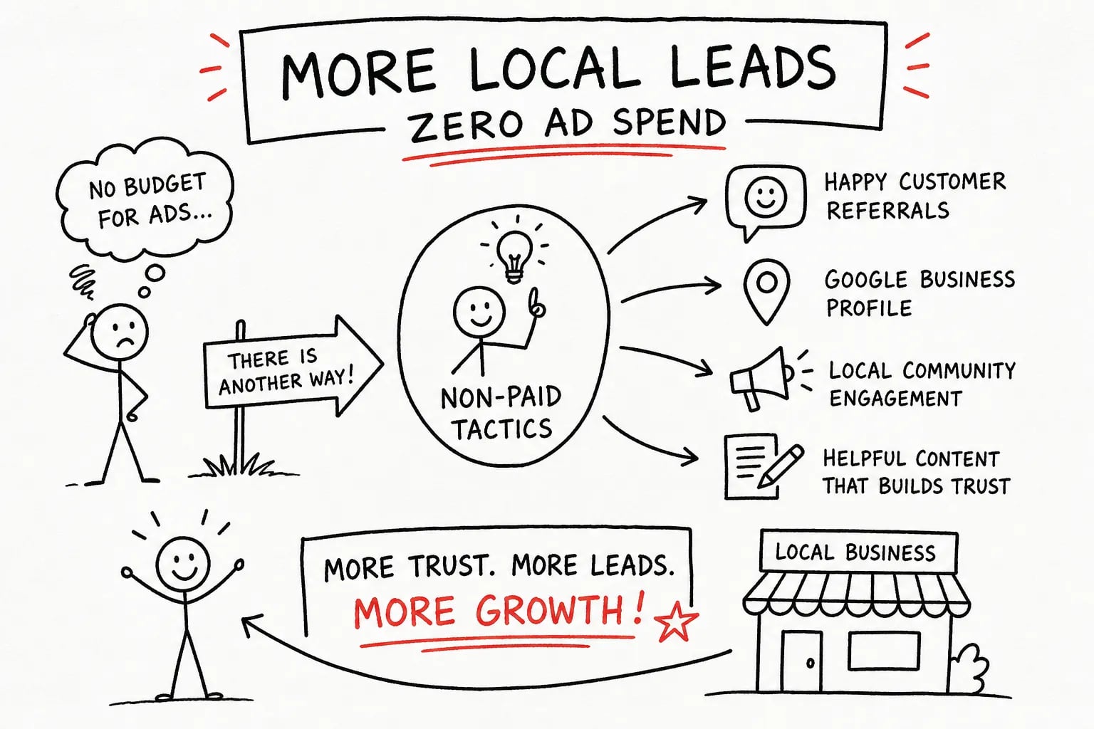 Non-paid lead generation tactics for local service businesses