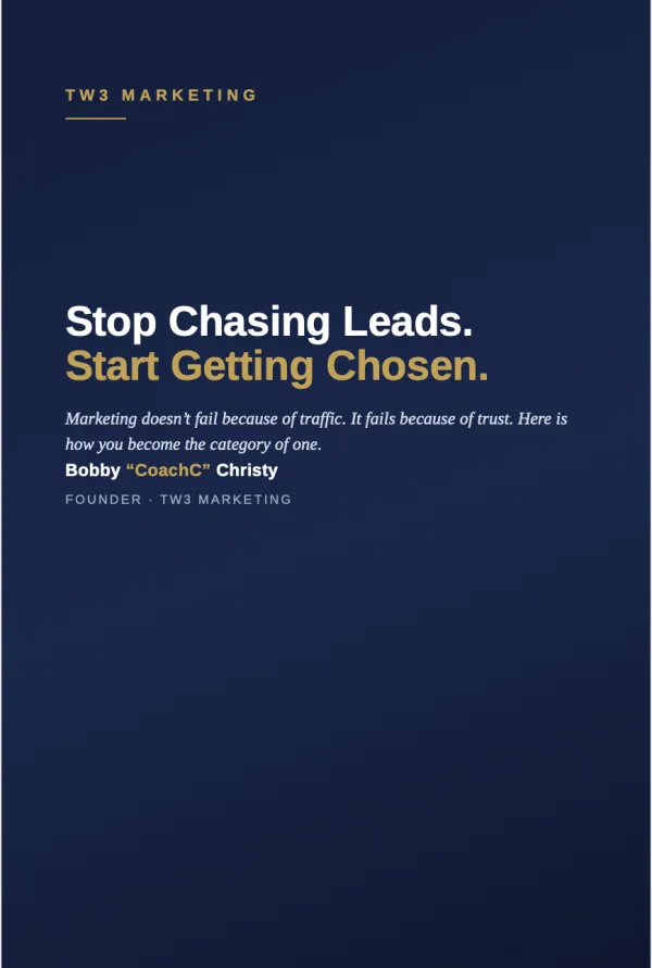 Cover of Stop Chasing Leads. Start Getting Chosen. by Bobby Christy