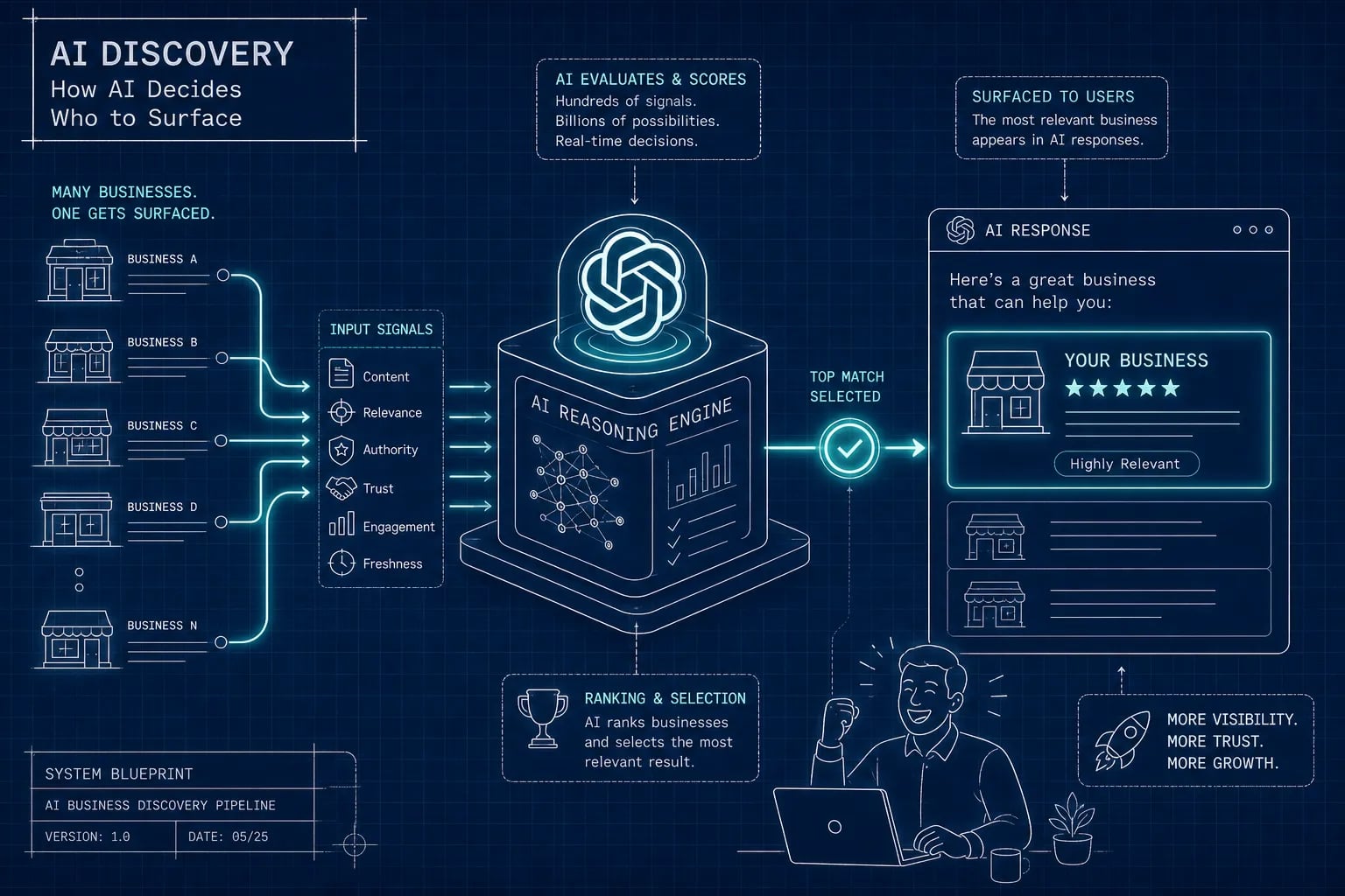 AI business discovery signals that help ChatGPT surface a business