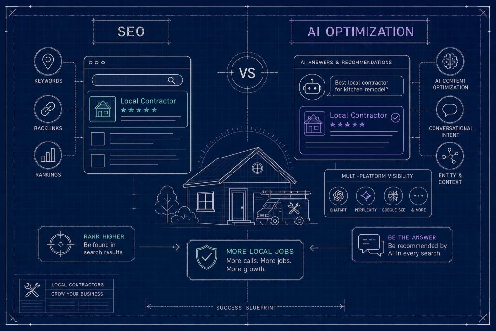SEO vs AI optimization for local contractors