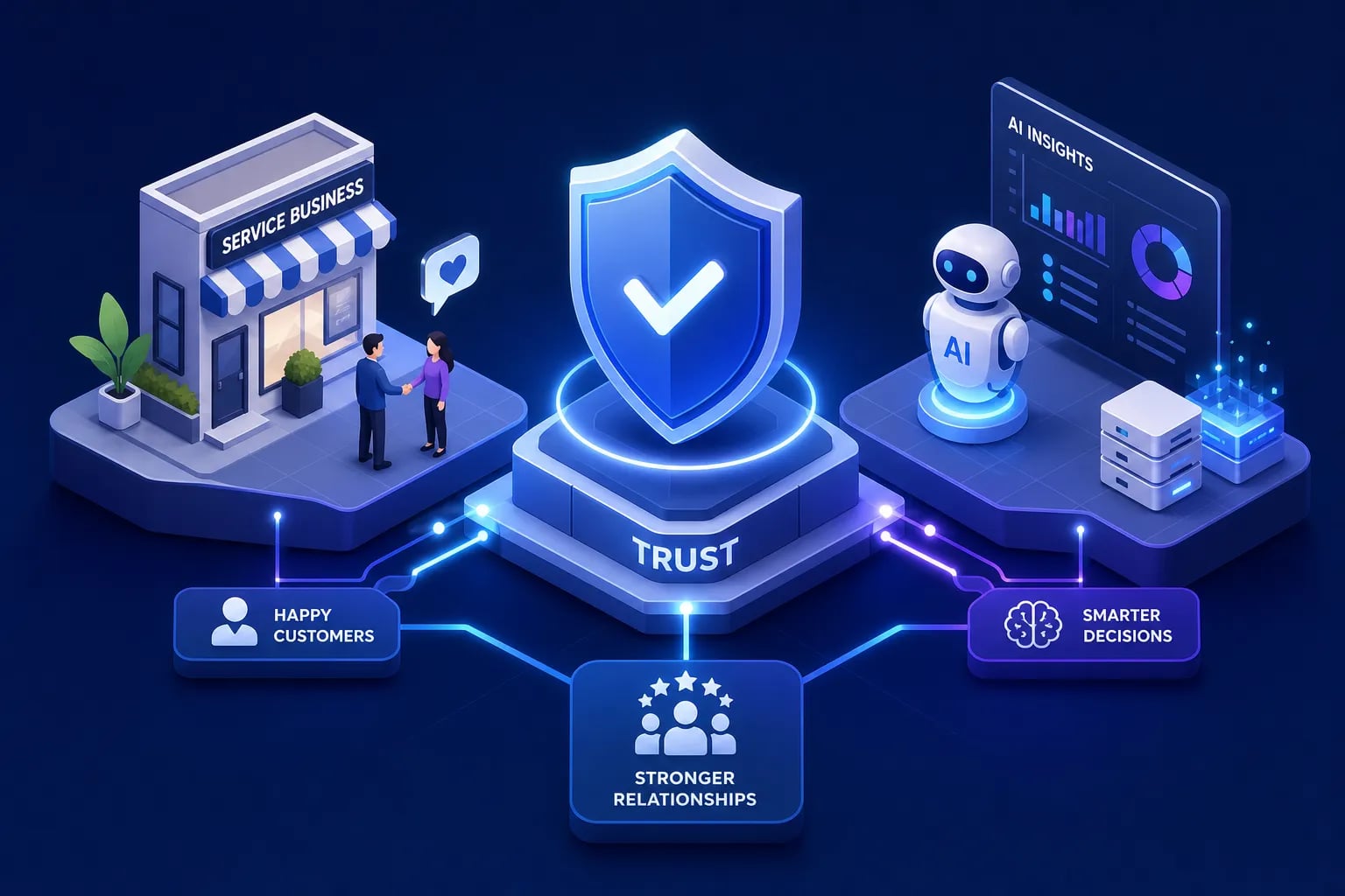 Service business trust signals for customers and AI