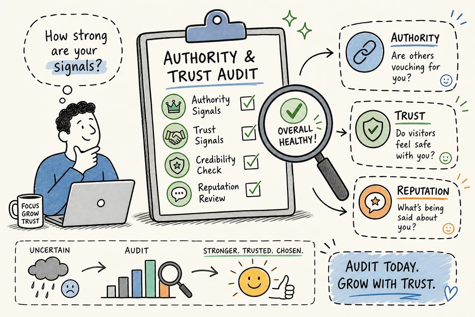 Business authority and trust signal audit