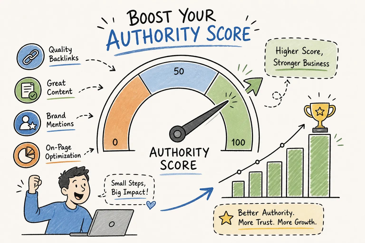 How to improve a business authority score in 2026