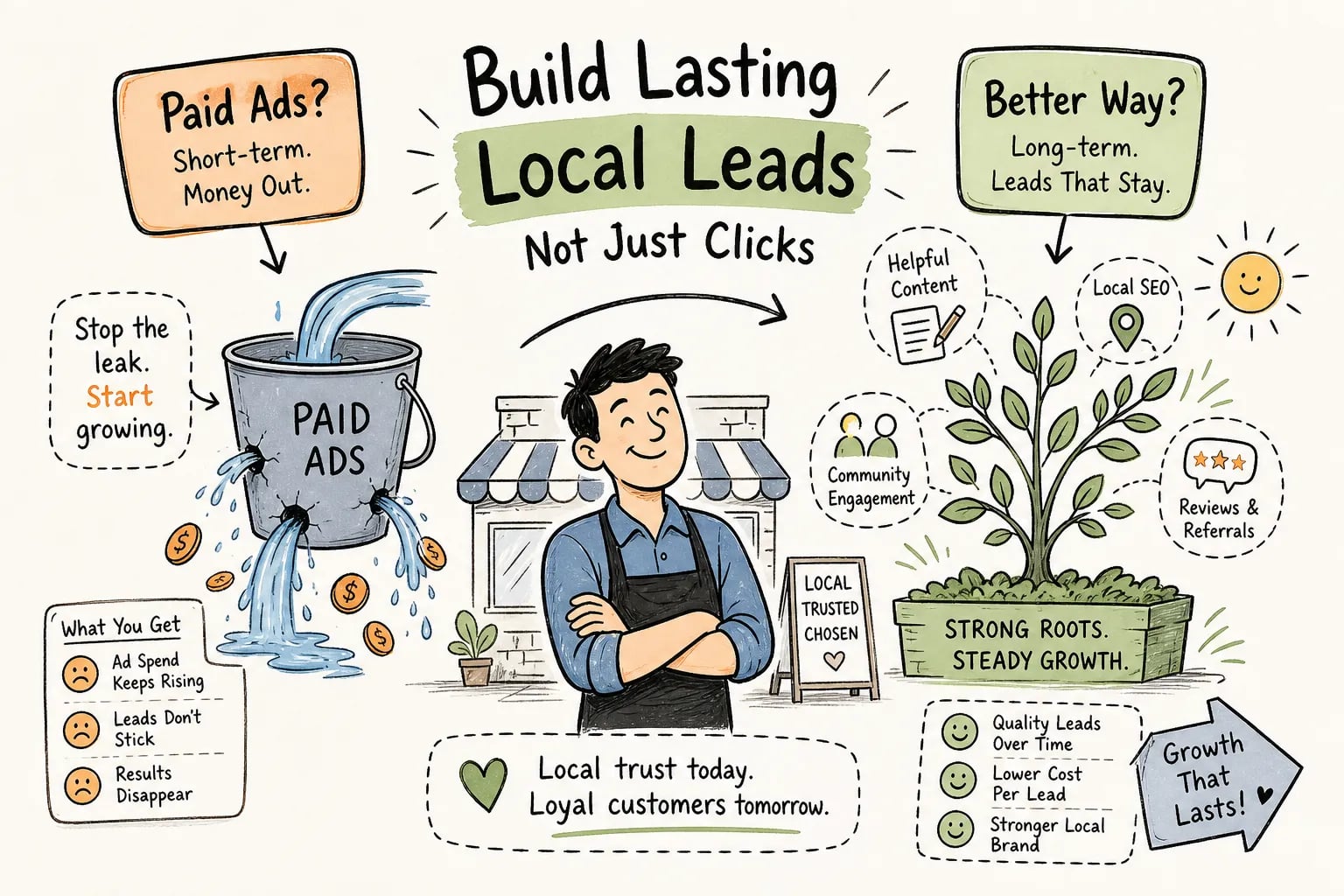 Paid ads alternatives that build long-term local leads