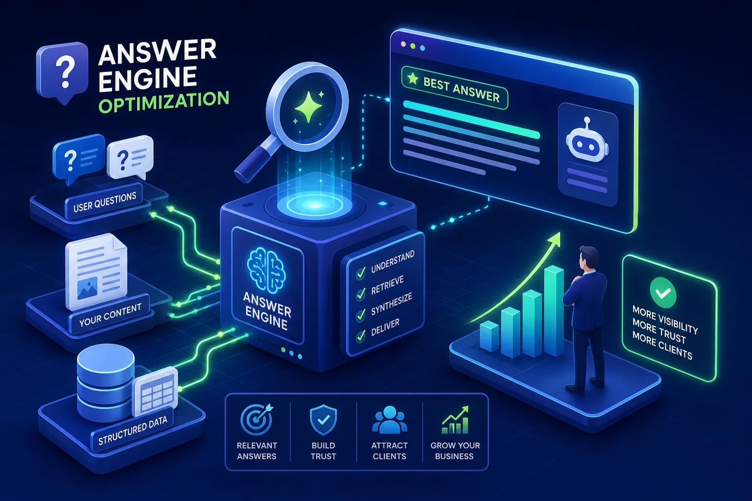 Answer engine optimization guide for service businesses